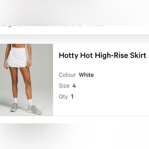 Hotty hot high rise tennis skirt, Worn once, excellent condition